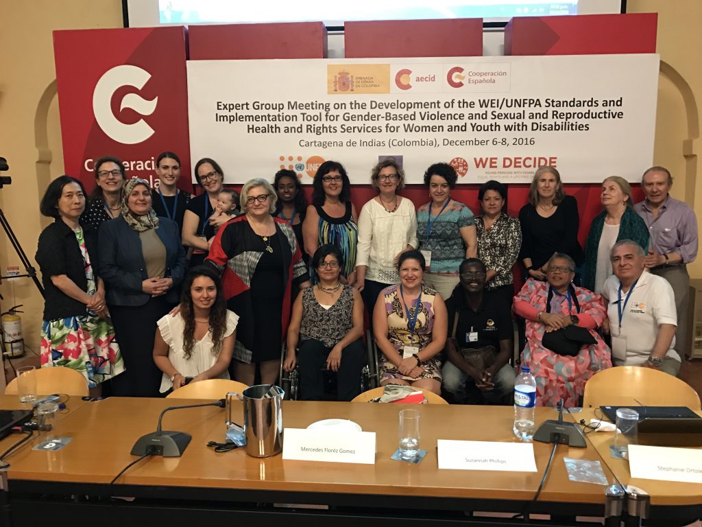 Doris Rajan en Colombie pour le travail de l’UNFPA/AECID sur les normes relatives à la violence à l’égard des femmes handicapées